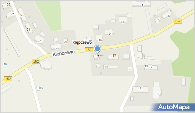 Klępczewo, Klępczewo, 17, mapa Klępczewo