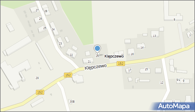 Klępczewo, Klępczewo, 20, mapa Klępczewo