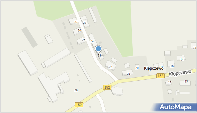 Klępczewo, Klępczewo, 23/1, mapa Klępczewo