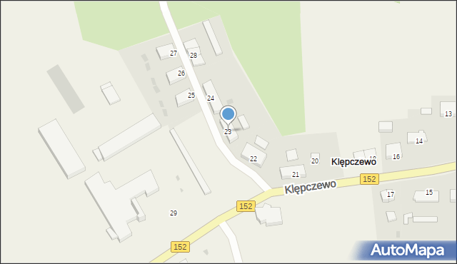 Klępczewo, Klępczewo, 23, mapa Klępczewo