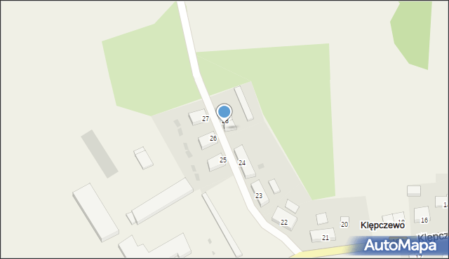 Klępczewo, Klępczewo, 28/3, mapa Klępczewo