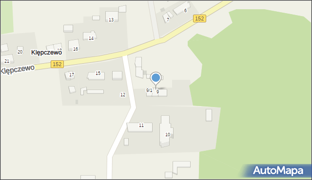 Klępczewo, Klępczewo, 9/2, mapa Klępczewo