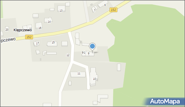 Klępczewo, Klępczewo, 9/3, mapa Klępczewo