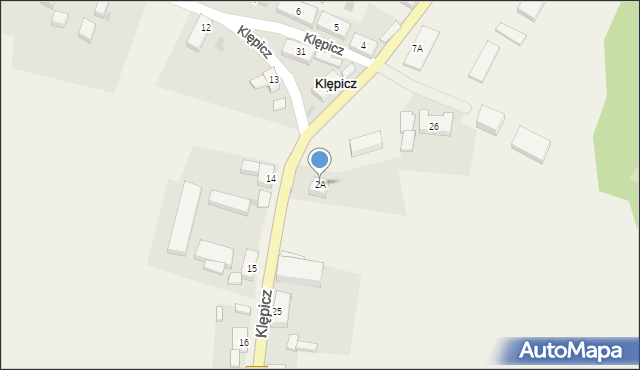 Klępicz, Klępicz, 2A, mapa Klępicz