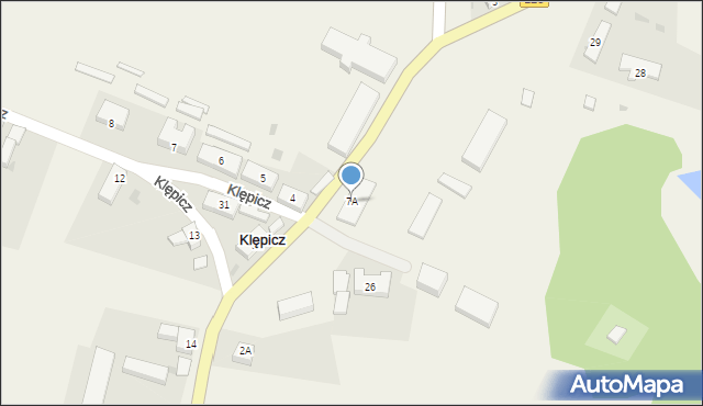 Klępicz, Klępicz, 7A, mapa Klępicz