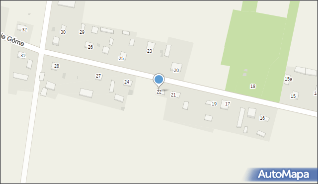 Klępie Górne, Klępie Górne, 22, mapa Klępie Górne
