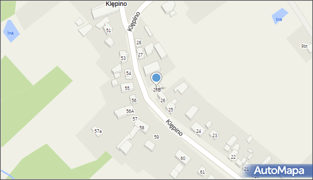 Klępino, Klępino, 26B, mapa Klępino