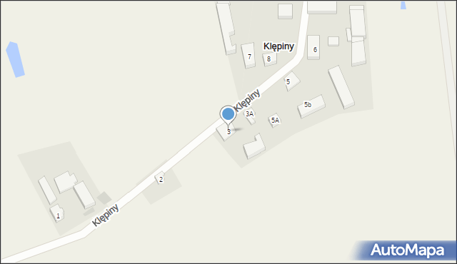 Klępiny, Klępiny, 3, mapa Klępiny