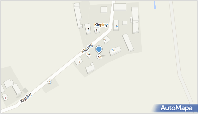 Klępiny, Klępiny, 5A, mapa Klępiny