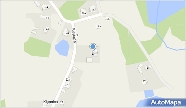 Klępnica, Klępnica, 20, mapa Klępnica