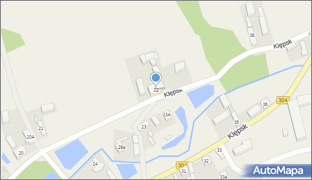 Klępsk, Klępsk, 22, mapa Klępsk