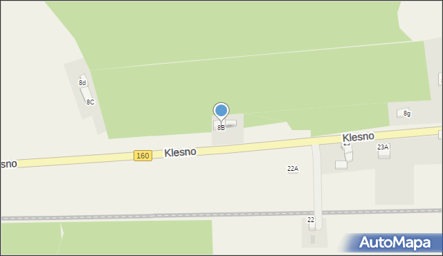 Klesno, Klesno, 8B, mapa Klesno