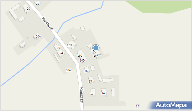 Kleszcze, Kleszcze, 16F, mapa Kleszcze