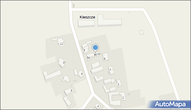 Kleszcze, Kleszcze, 8C, mapa Kleszcze