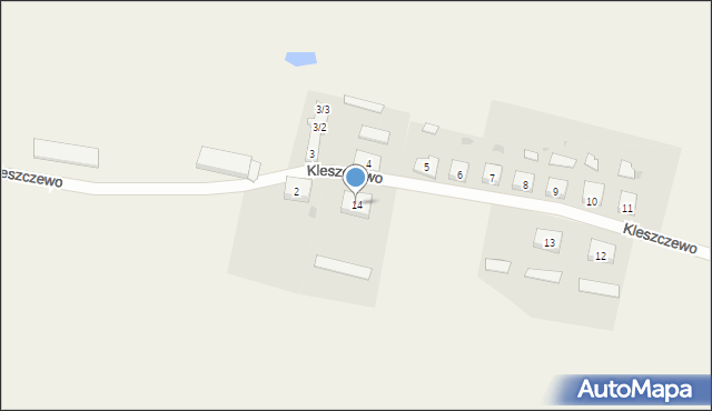 Kleszczewo, Kleszczewo, 14, mapa Kleszczewo