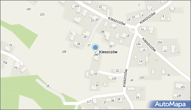 Kleszczów, Kleszczów, 106, mapa Kleszczów