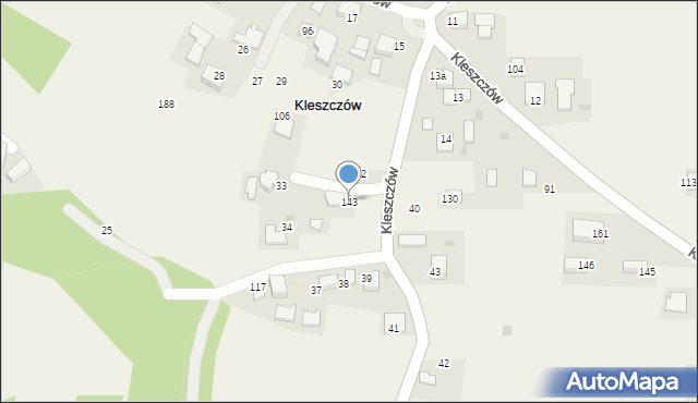 Kleszczów, Kleszczów, 143, mapa Kleszczów