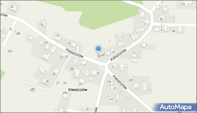 Kleszczów, Kleszczów, 19, mapa Kleszczów