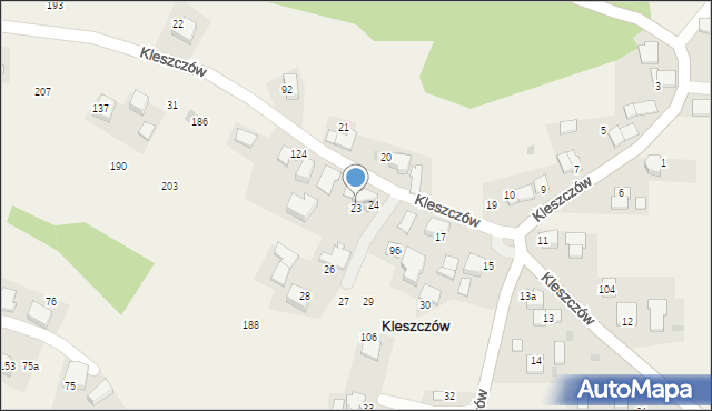 Kleszczów, Kleszczów, 23, mapa Kleszczów