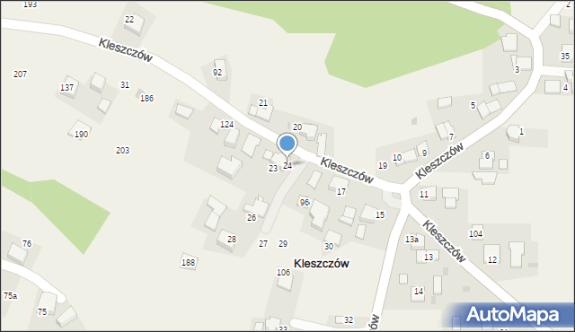 Kleszczów, Kleszczów, 24, mapa Kleszczów