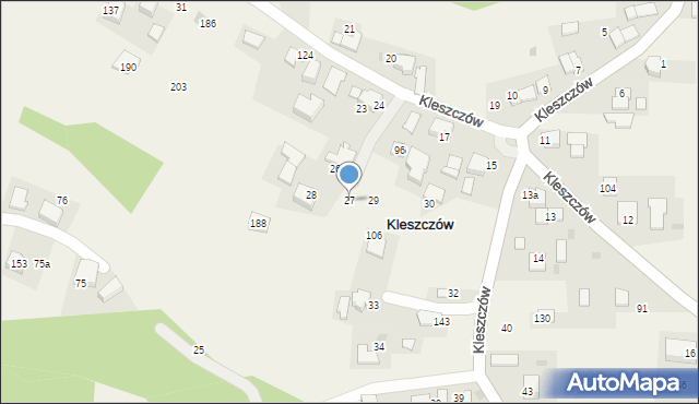 Kleszczów, Kleszczów, 27, mapa Kleszczów