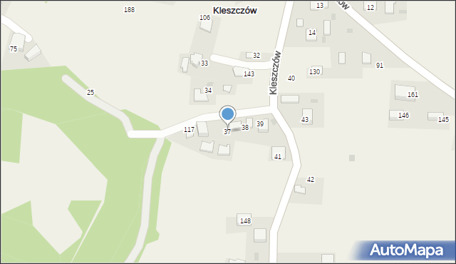 Kleszczów, Kleszczów, 37, mapa Kleszczów