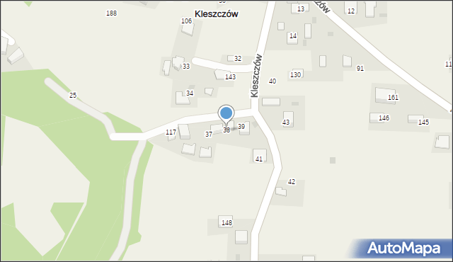 Kleszczów, Kleszczów, 38, mapa Kleszczów