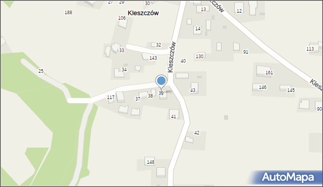 Kleszczów, Kleszczów, 39, mapa Kleszczów