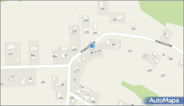 Kleszczów, Kleszczów, 94, mapa Kleszczów