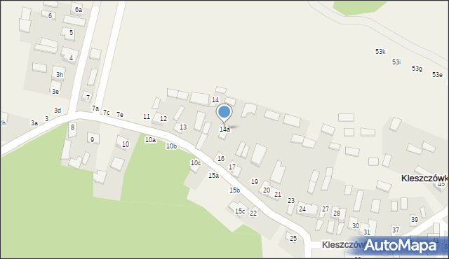 Kleszczówka, Kleszczówka, 14a, mapa Kleszczówka