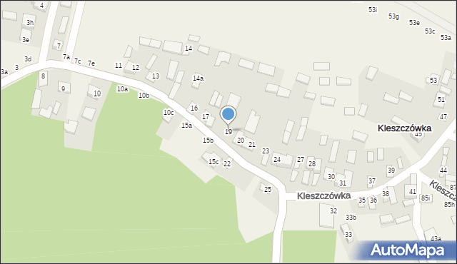 Kleszczówka, Kleszczówka, 19, mapa Kleszczówka