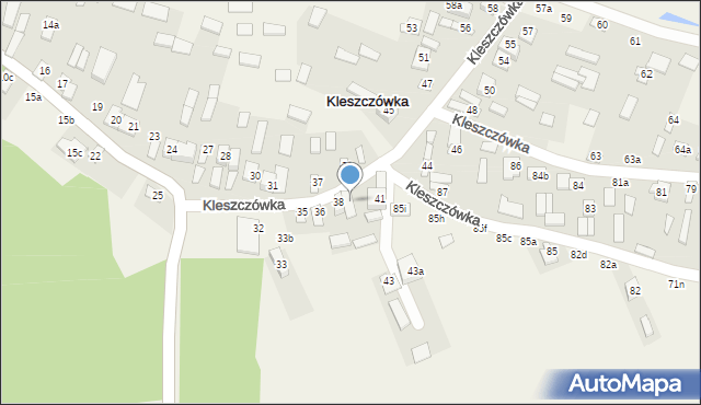 Kleszczówka, Kleszczówka, 40, mapa Kleszczówka