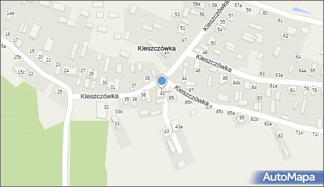 Kleszczówka, Kleszczówka, 41, mapa Kleszczówka