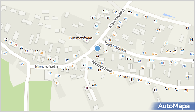 Kleszczówka, Kleszczówka, 44, mapa Kleszczówka