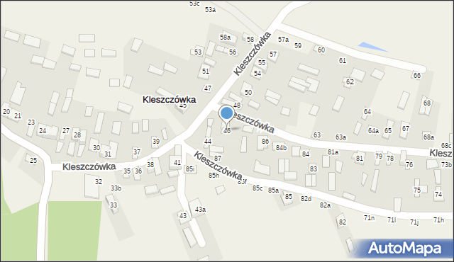 Kleszczówka, Kleszczówka, 46, mapa Kleszczówka