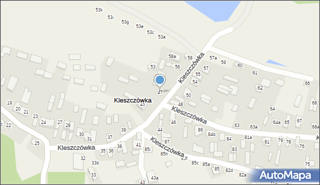 Kleszczówka, Kleszczówka, 47, mapa Kleszczówka