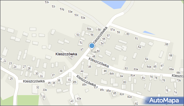 Kleszczówka, Kleszczówka, 49, mapa Kleszczówka