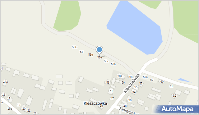 Kleszczówka, Kleszczówka, 53e, mapa Kleszczówka