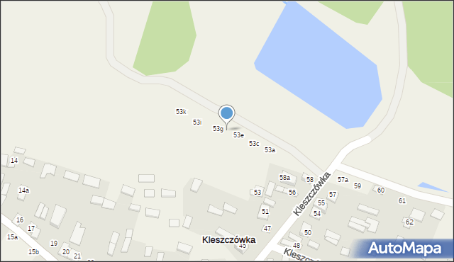 Kleszczówka, Kleszczówka, 53f, mapa Kleszczówka