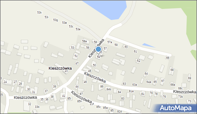 Kleszczówka, Kleszczówka, 54, mapa Kleszczówka