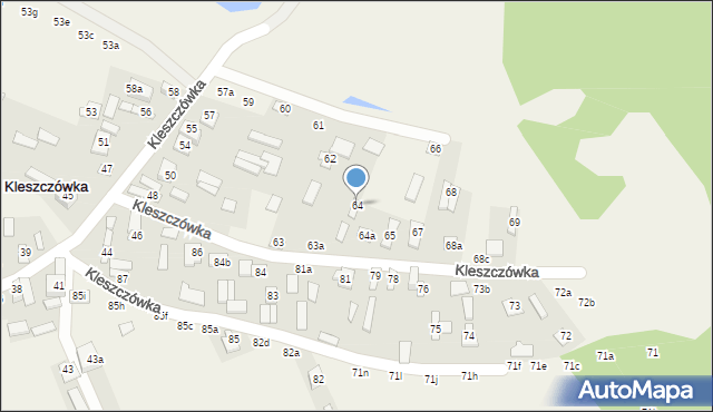 Kleszczówka, Kleszczówka, 64, mapa Kleszczówka