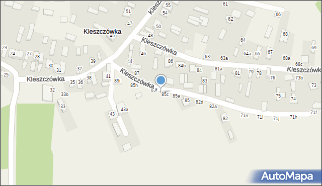 Kleszczówka, Kleszczówka, 85d, mapa Kleszczówka