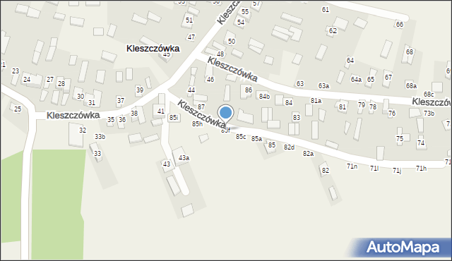 Kleszczówka, Kleszczówka, 85f, mapa Kleszczówka