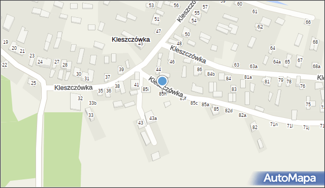 Kleszczówka, Kleszczówka, 85h, mapa Kleszczówka