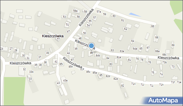 Kleszczówka, Kleszczówka, 86, mapa Kleszczówka