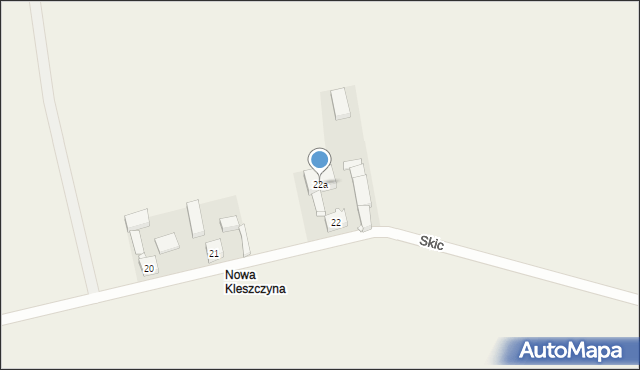 Kleszczyna, Kleszczyna, 22a, mapa Kleszczyna