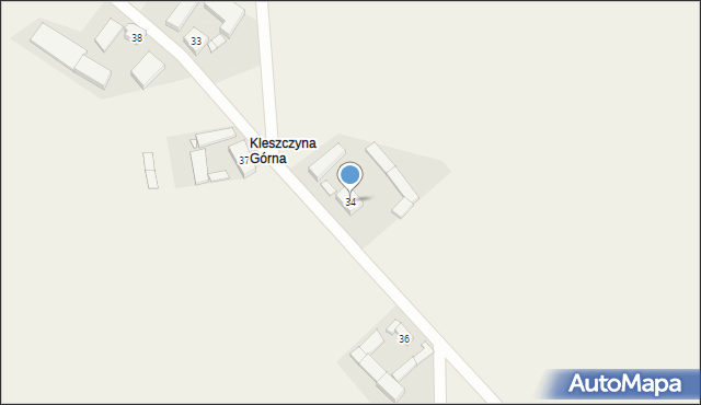 Kleszczyna, Kleszczyna, 34, mapa Kleszczyna