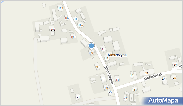 Kleszczyna, Kleszczyna, 99, mapa Kleszczyna