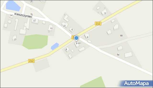 Kleszczyniec, Kleszczyniec, 7, mapa Kleszczyniec