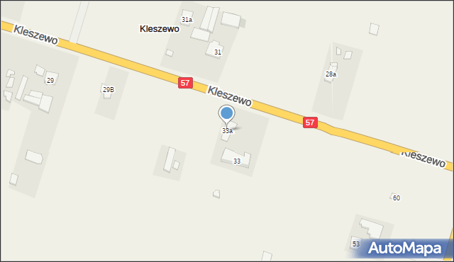 Kleszewo, Kleszewo, 33a, mapa Kleszewo